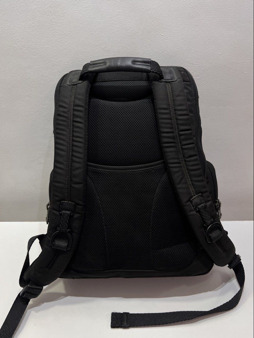 TUMI Alpha Bravo Knox Backpack (Category: Luxury Bags & Wallets) located in Cebu City. Submitted by brandedcorner_ph (Listing ID 1443694929, Image 2). Description: Pre-loved ((T))UMI Alpha Bravo Knox Backpack 100% Authentic or money back Condition • Excellent condition • No flaws • Minimal sign of usage only Product Details •Color: Black & Blue Camouflage •Hardware: Silver tone •Material: Canvas & leather •Approximate Dimensions in inches: H16 x 
