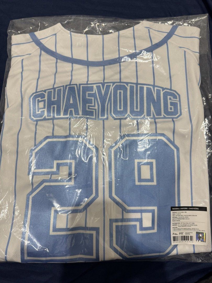 TWICE HOME 9ROUND - Chaeyoung Baseball Uniform (Category: Others Tops) located in Paranaque City. Submitted by awriahpreloved (Listing ID 1443695243, Image 2). Description: TWICE HOME 9ROUND Chaeyoung Baseball Uniform — brandnew/unused — sdd or j&t 📍parañaque / pasay.