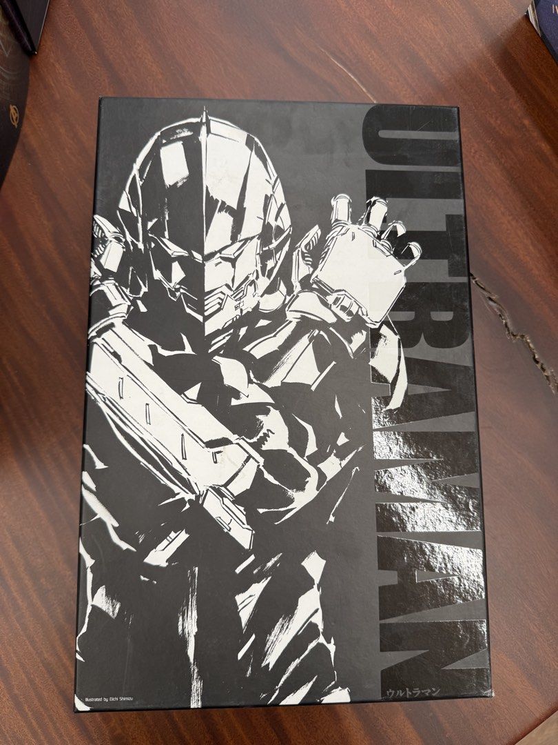 Ultraman Limited Edition Figure Box (Category: Toy Figures) located in Singapore. Submitted by MissyLeen (Listing ID 1443673592, Image 1). Description: 🎊PRICE NEGOTIABLE🎊 - DM for more pictures - Limited Edition Ultraman Box - Features iconic black and white Ultraman design on front - Back panel contains product details and warnings - Ideal for Ultraman fans and collectors - Unique collectible item.