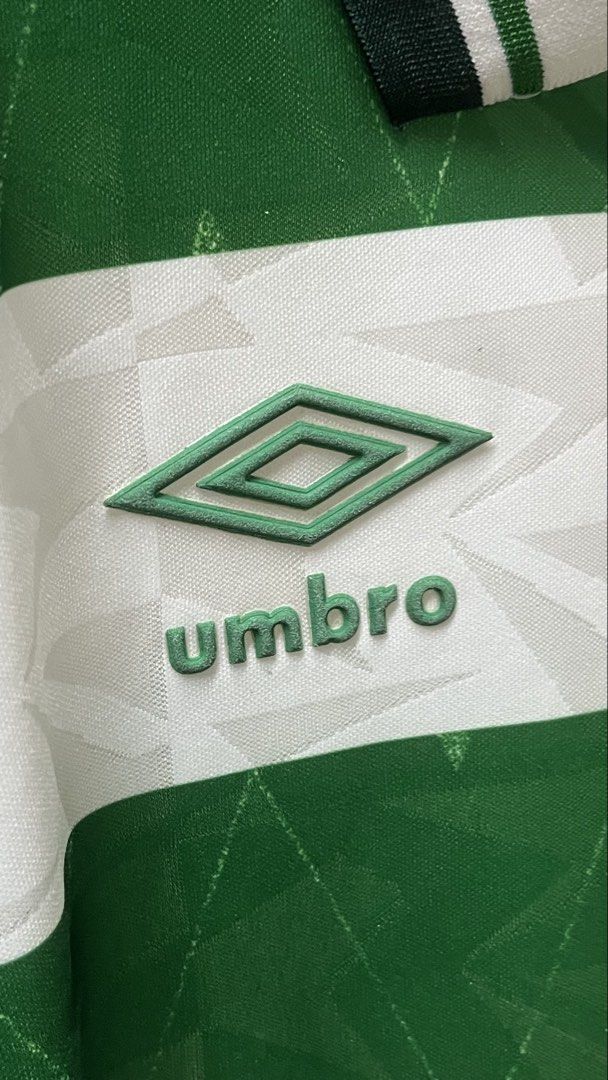 Celtic Jersey (Category: Activewear) located in Kuala Lumpur. Submitted by flyingdrag0n (Listing ID 1443664421, Image 2). Description: spring cleaning my wardrobe to fund for my trip vacation :) a vintage 1989-91 Celtic Home Shirt with classic green and white stripes..