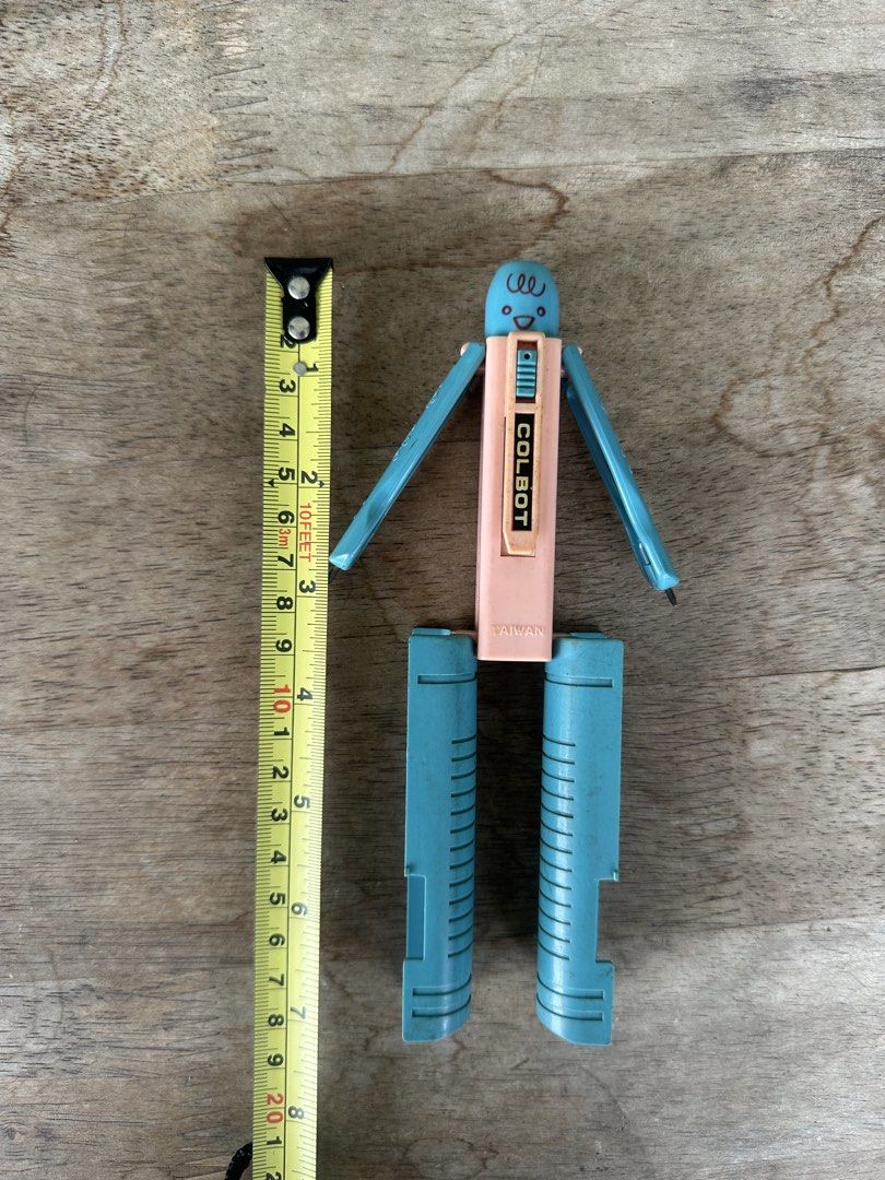 Vintage Colbot Transforming Pencil Sharpener Toy (Category: Vintage Collectibles) located in Mandaluyong City. Submitted by collectorsobsessions (Listing ID 1443667957, Image 1). Description: - Made from plastic. - Sharpener not working anymore. - Ballpen hands have no ink. - Comes as is, what you see is what you get. - PRICE: P350.