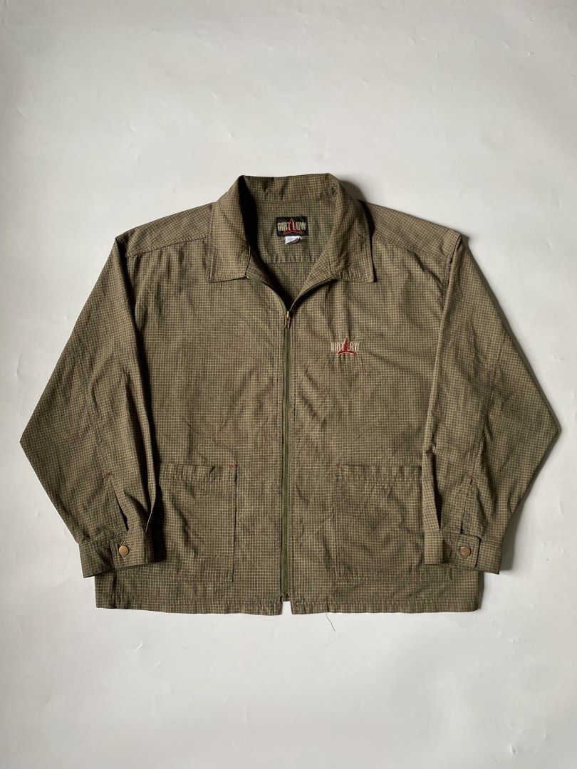 Vintage Dirt Low Harrington Style Work Jacket (Category: Coats, Jackets and Outerwear) located in Baguio. Submitted by the_gunstore (Listing ID 1443541246, Image 1). Description: Size tagged: L Issue: Minimal Stains Width:28 Length:28 Shoulder:25.5 Sleeve:23.