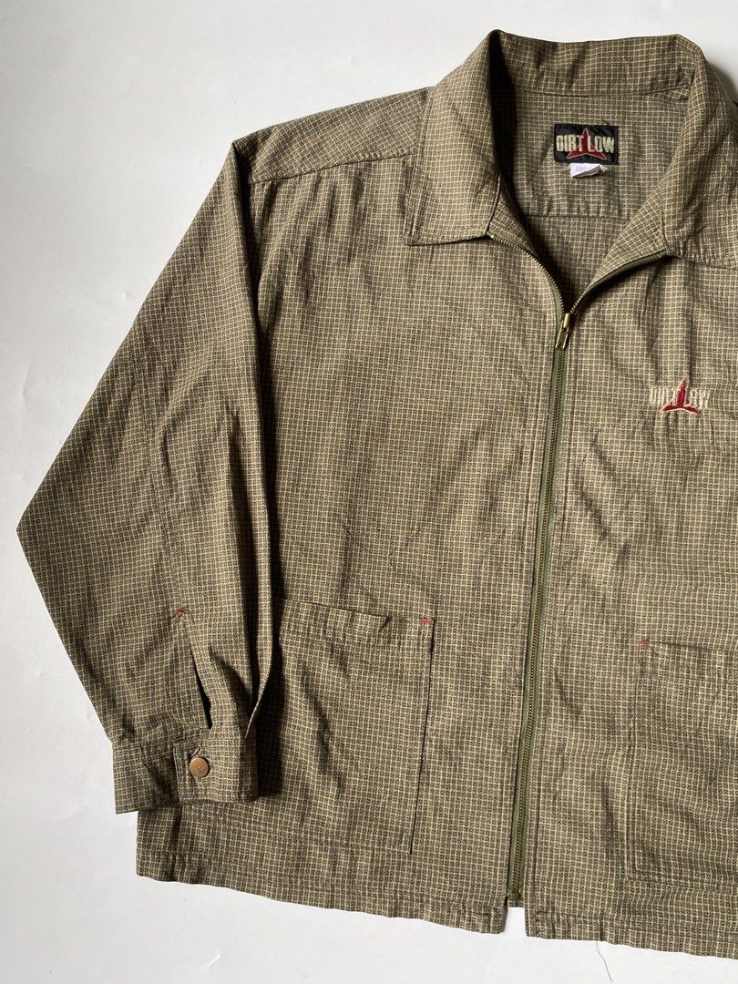 Vintage Dirt Low Harrington Style Work Jacket (Category: Coats, Jackets and Outerwear) located in Baguio. Submitted by the_gunstore (Listing ID 1443541246, Image 3). Description: Size tagged: L Issue: Minimal Stains Width:28 Length:28 Shoulder:25.5 Sleeve:23.