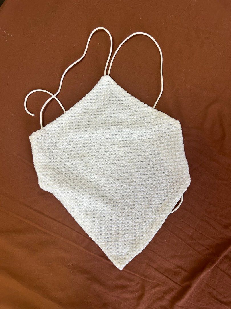 White halter top and mini skirt set (Category: Sets or Coordinates) located in Manila. Submitted by koolkeistore (Listing ID 1443666771, Image 2). Description: SHEIN. Can fit XS-S White textured halter, backless top and mini skirt set .