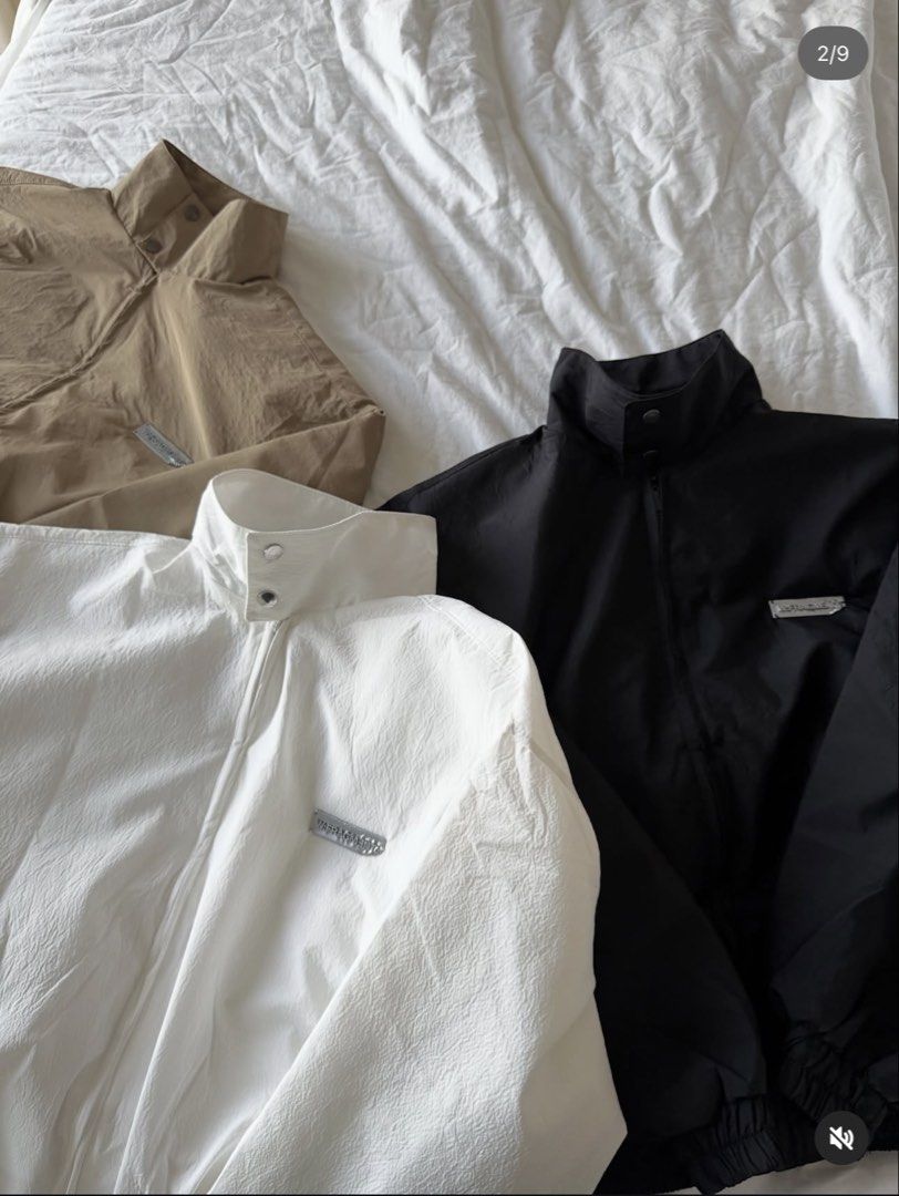 Whose Studio Airframe Jacket (Category: Coats, Jackets and Outerwear) located in Singapore. Submitted by crushedredpepper (Listing ID 1443501772, Image 8). Description: Product description * Product Name: AIRFRAME JACKET - Whose Studio Standing Neck Wrinkled Umbrella Jacket * Material: High-quality 3-Layer Nylon Crinkle * Form: Boxy Fit AIRFRAME JACKET is developed from the inspiration of modern technical outerwear designs, focusing on minimalism