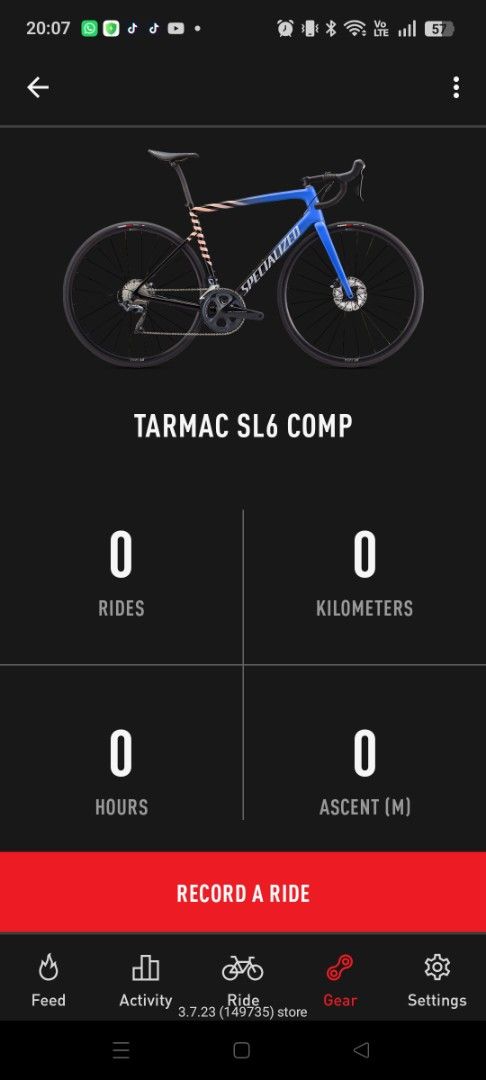 WTT/WTS Specialized Tarmac sl6 comp 52cm 2021 (Category: Bicycles) located in Singapore. Submitted by clivegohwe66321 (Listing ID 1443630093, Image 3). Description: Frame-(authentic)Tarmac sl6 comp disc brakes Wheels-Dt swiss r470 or Campagnolo Bora WTO 45 Groupset-Ultegra mechanical 11 speed disc brakes RFS:upgrading no rush to sell will switch bottle cage to specialized one when selling Dt swiss r470(specialized turbo tyre)-$2500 Campagnolo(pir