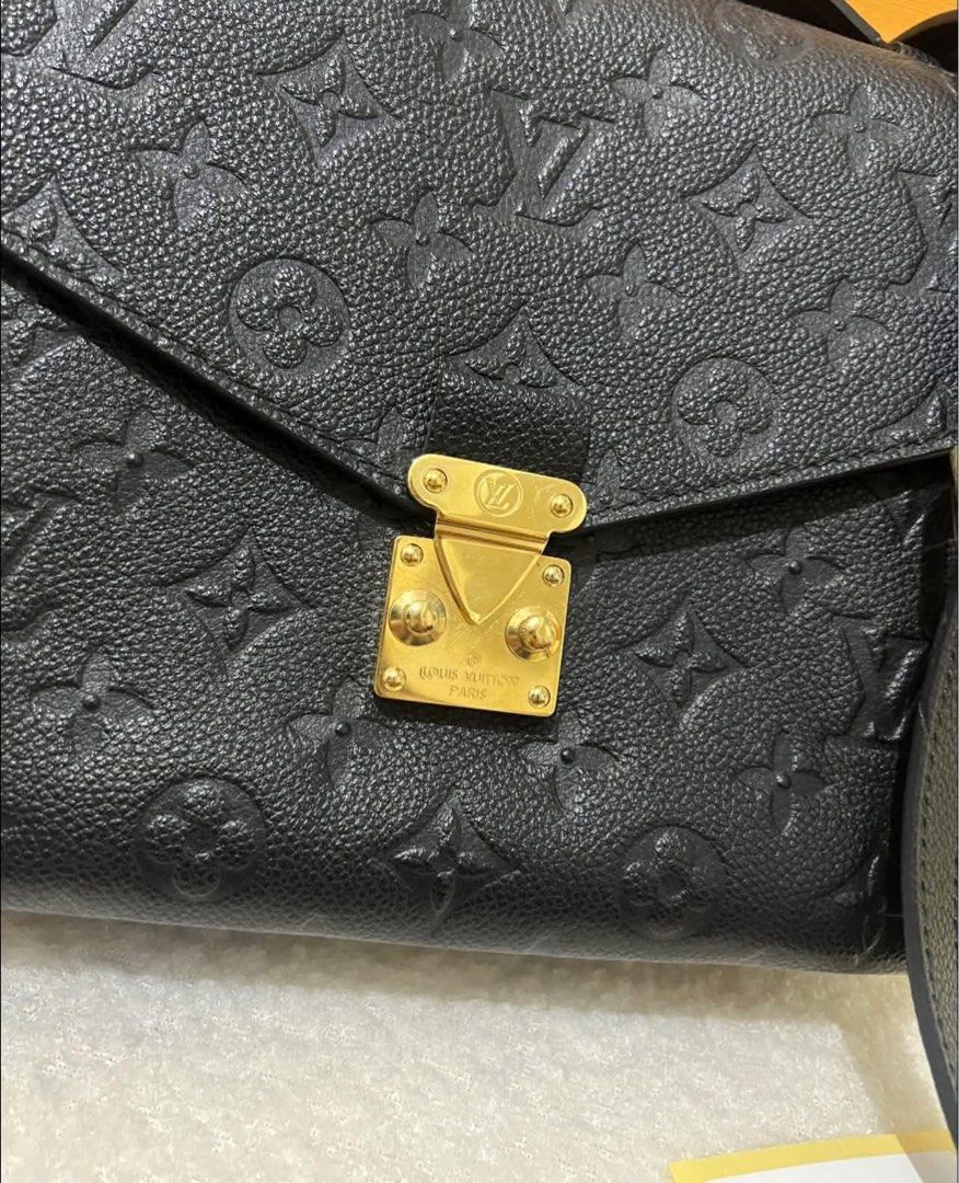 Authentic LV Pochette Metis Empreinte Black (Category: Luxury Bags & Wallets) located in Quezon City. Submitted by jhaediah (Listing ID 1426216876, Image 3). Description: Authentic LV Pochette Metis Empreinte Black Rank A+ With dustbag, box and receipt 💕6.14.70 .