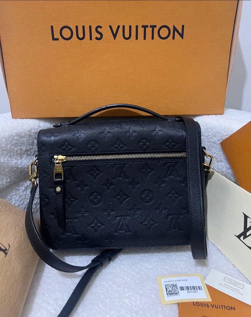 Authentic LV Pochette Metis Empreinte Black (Category: Luxury Bags & Wallets) located in Quezon City. Submitted by jhaediah (Listing ID 1426216876, Image 2). Description: Authentic LV Pochette Metis Empreinte Black Rank A+ With dustbag, box and receipt 💕6.14.70 .