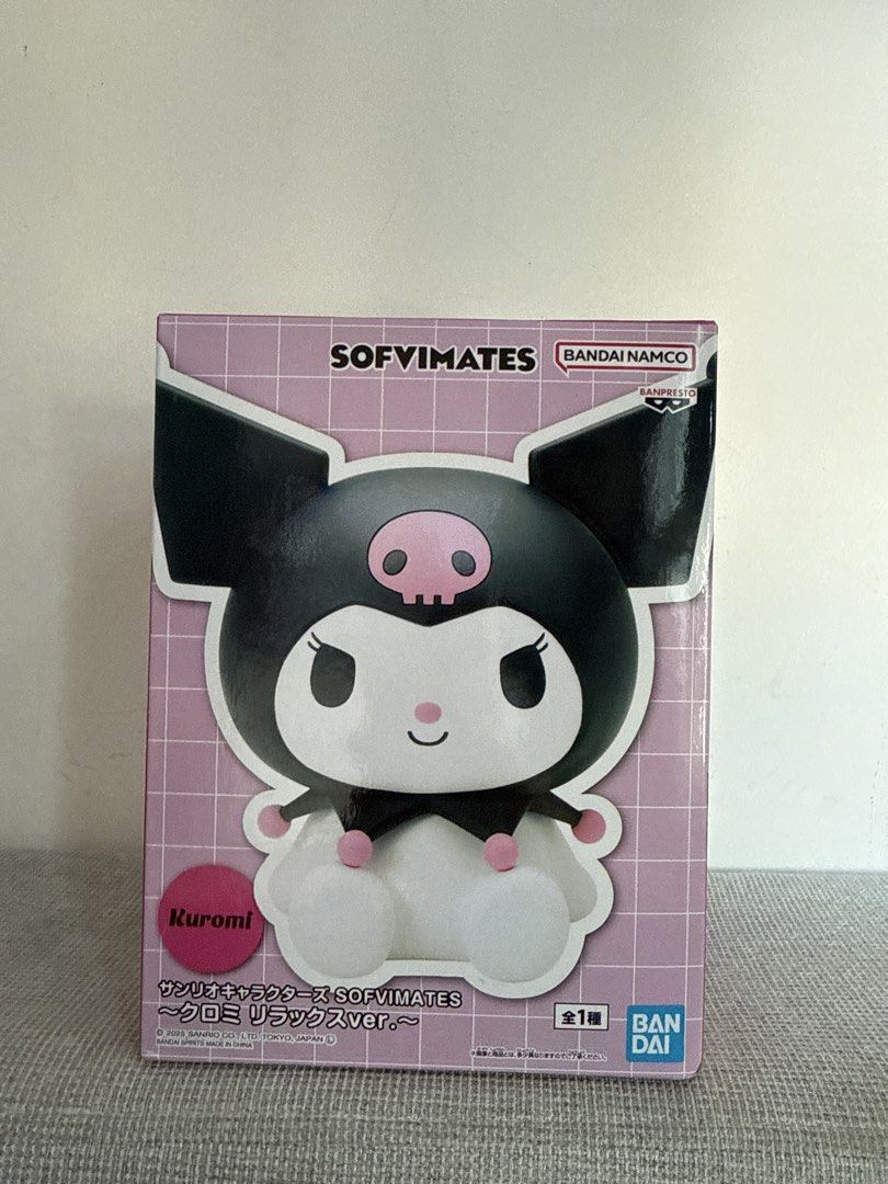 Bandai Banpresto SOFVIMATES Kuromi Figure (Category: Designer & Blind Box Toys) located in Singapore. Submitted by FCruise (Listing ID 1443704818, Image 1). Description: - Banpresto SOFVIMATES Kuromi Figure - "Black Ver." Sanrio character - Brand new in original packaging - Ideal for collectors and Kuromi enthusiasts.