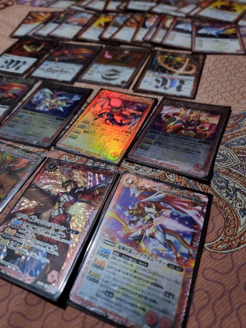 Battle Spirits Trading Card Games (Category: Raw Singles) located in Imus. Submitted by aim_for_less (Listing ID 1443829791, Image 2). Description: Collection of Battle Spirits trading cards 48pcs - Includes rare and holographic cards - Ideal for collectors and players - Sold as a lot - Feel free to ask questions - In excellent condition - (5pcs. "X" Rare) - (5pcs. "M" Rare) - (4pcs. "R" ) - (34pcs. Mix "U" and "C") LOCATION: IMUS, CAVITE.