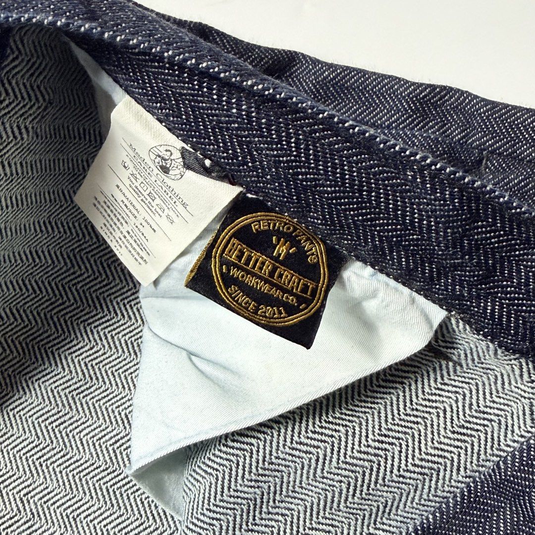 BETTER CRAFT WORKWEAR Retro Pants Herringbone Stripe (Category: Trousers) located in Santa Cruz. Submitted by bigsteppa.tiger (Listing ID 1443761674, Image 3). Description: BETTER CRAFT WORKWEAR Retro Pants Herringbone Stripe - Good as new Waist - 36 Lenght - 41 Hem - 7.5 - 880 pesos.