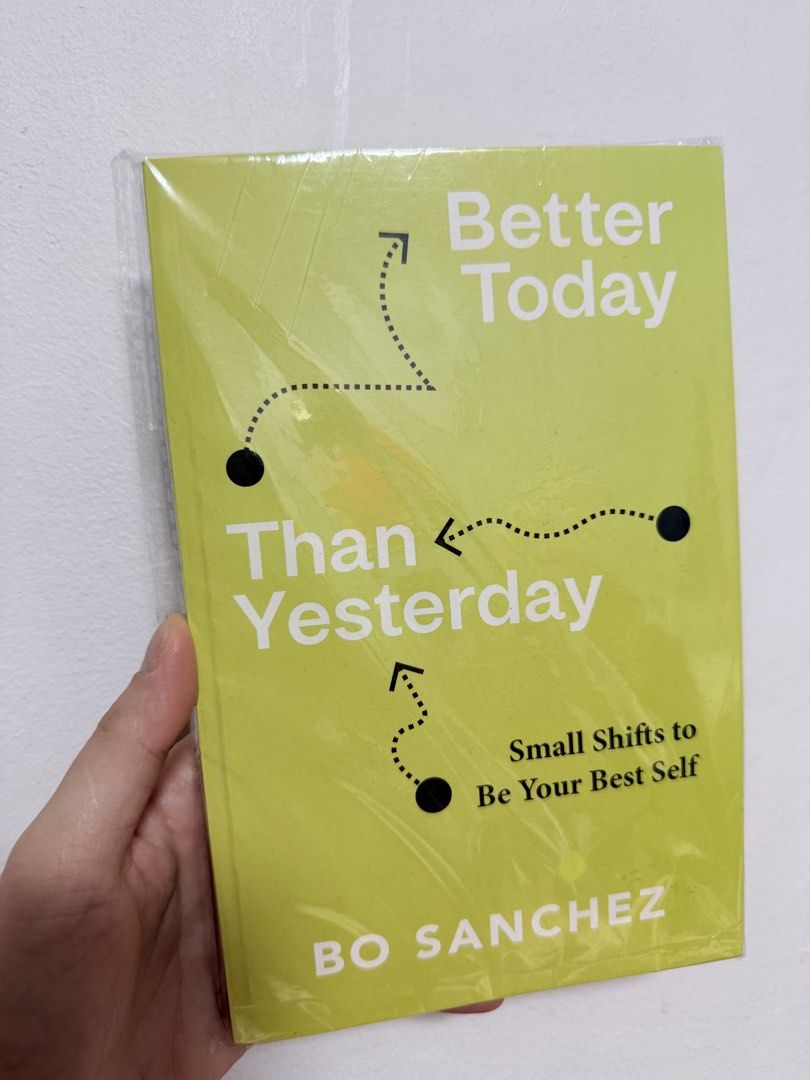 Better Today Than Yesterday by Bo Sanchez (PB) (Category: Storybooks) located in Pasig City. Submitted by iammr.owl29 (Listing ID 1443753684, Image 1). Description: 📚 Book condition: - good condition Disclaimers: ❕Actual color may vary due to lightings/effects and camera settings ❕ Photos taken by me except with the last 3 photos, not mine. CTTO. ❕This is PRE-OWNED book. Please expect the ff as it may or already have: 1. old, used smell 2. creas