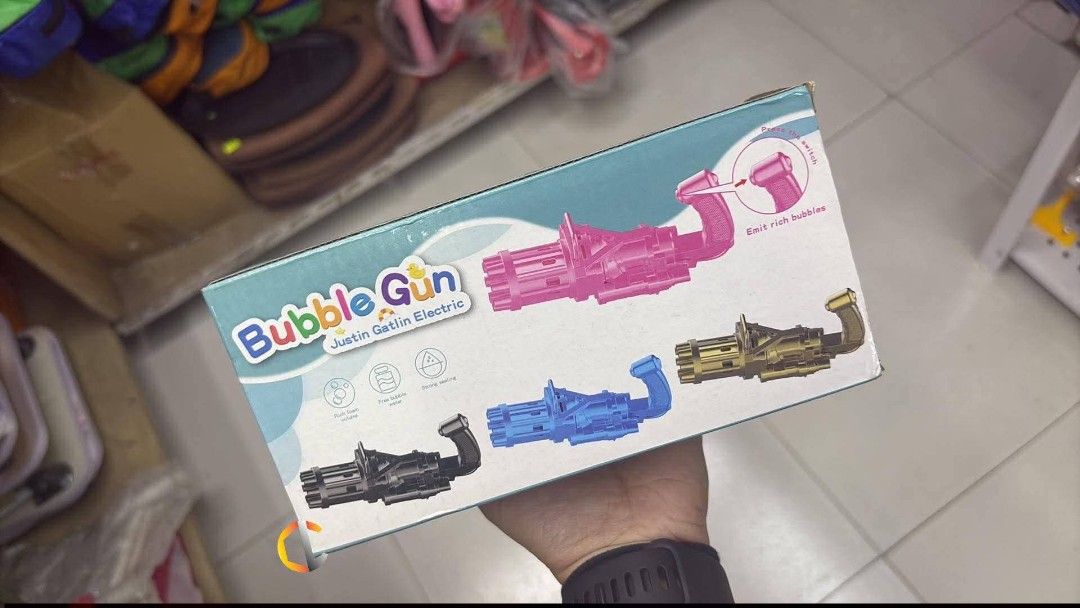 Bubble toy gun (Category: Kids Toys) located in Manila. Submitted by lyfrancois14 (Listing ID 1443775877, Image 1). Description: .