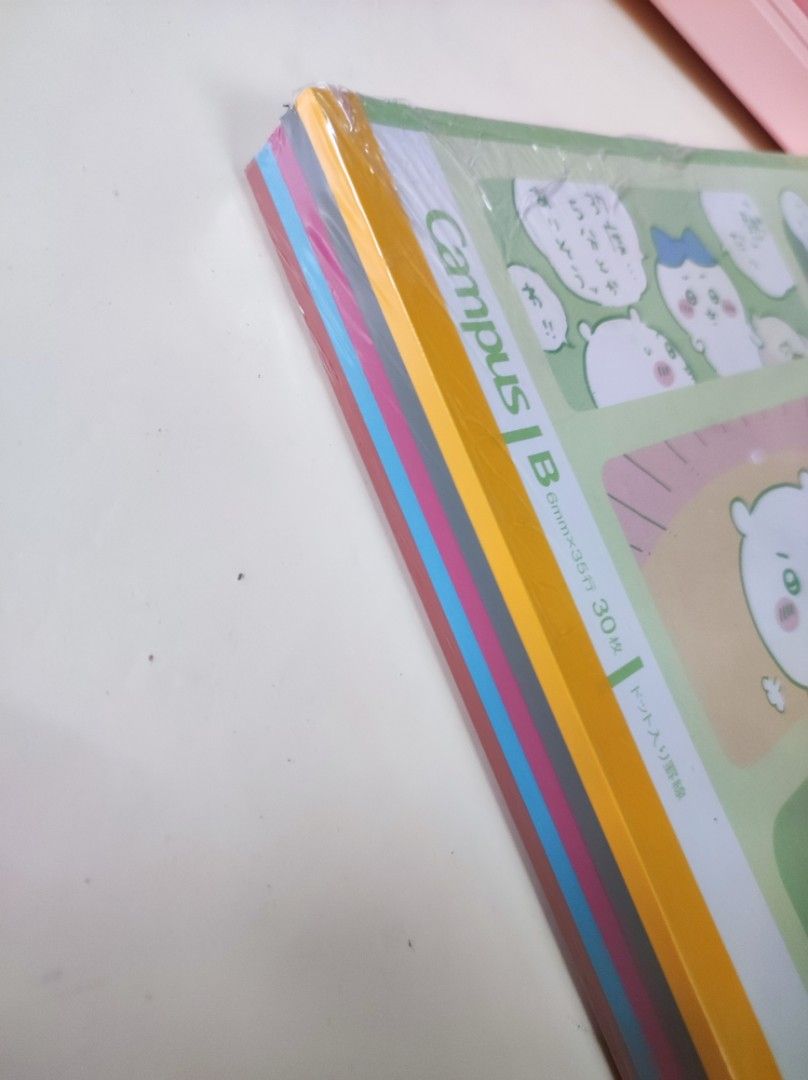 Campus Chiikawa B5 Notebooks Set (Category: Stationery & School Supplies) located in Taguig. Submitted by rukachi (Listing ID 1443804879, Image 3). Description: - Set of 5 Chiikawa Campus Notebooks - B5 Size - Features super cute Chiikawa character designs ✨ Promo: Get ₱50 off for every 2 sets purchased! Buy 2 sets = ₱50 off Buy 4 sets = ₱100 off Buy 6 sets = ₱150 off.