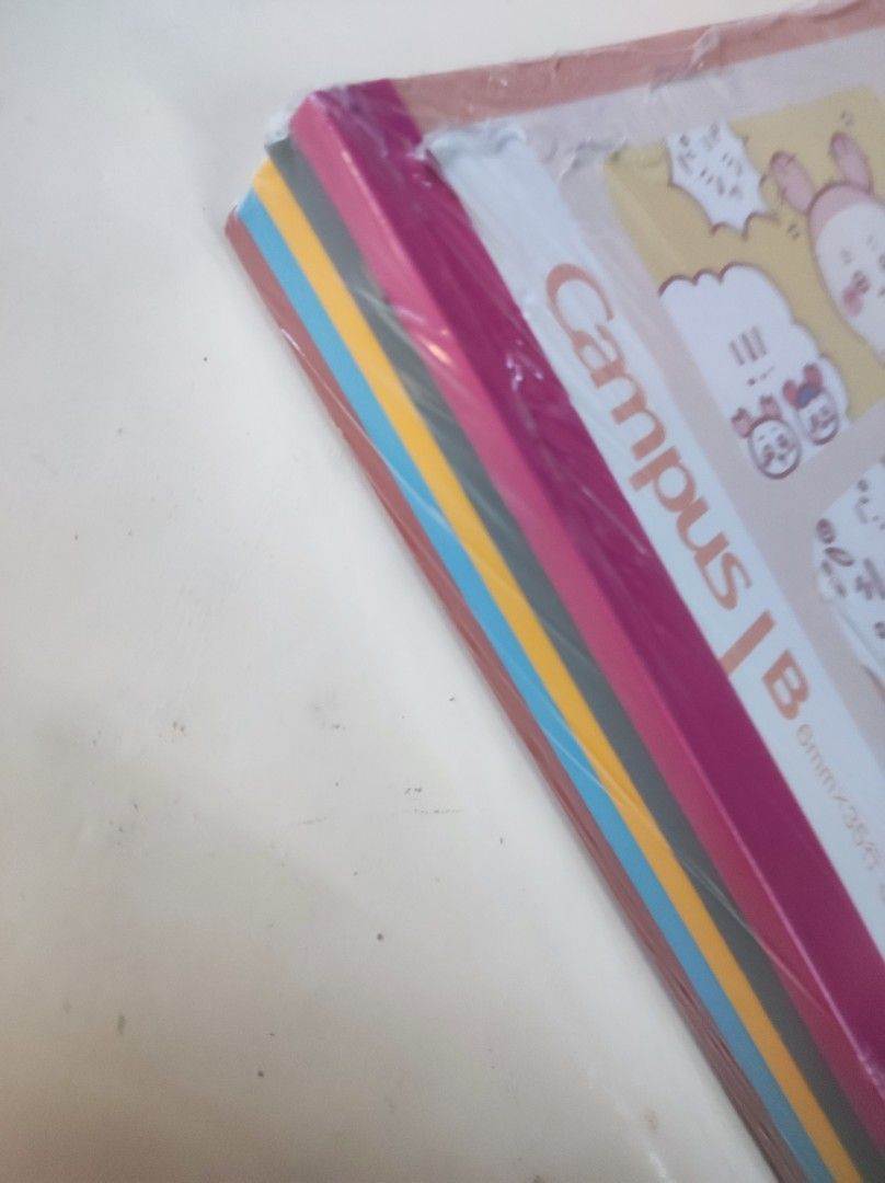 Campus Chiikawa B5 Notebooks Set (Category: Stationery & School Supplies) located in Taguig. Submitted by rukachi (Listing ID 1443805036, Image 3). Description: - Set of 5 Chiikawa Campus Notebooks - B5 Size - Features super cute Chiikawa character designs ✨ Promo: Get ₱50 off for every 2 sets purchased! Buy 2 sets = ₱50 off Buy 4 sets = ₱100 off Buy 6 sets = ₱150 off.