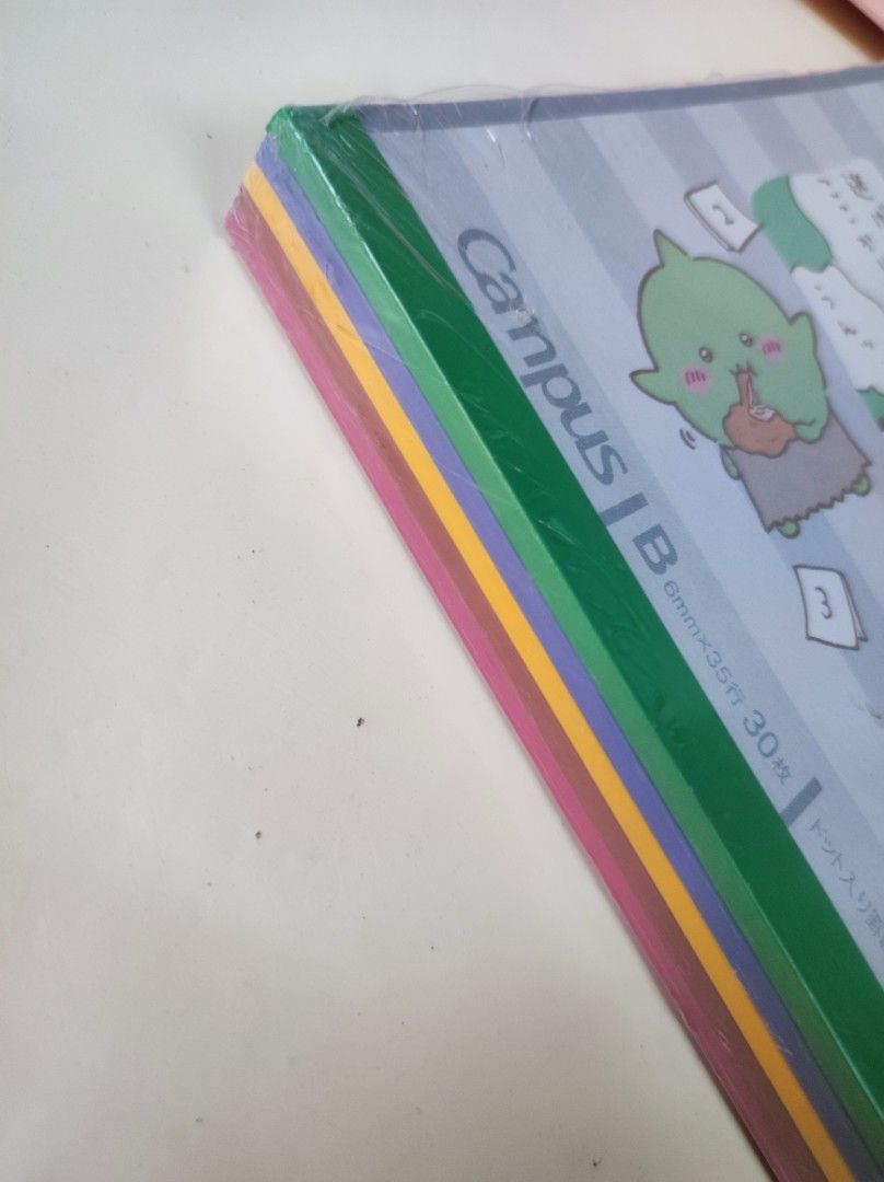 Campus Chiikawa B5 Notebooks Set (Category: Stationery & School Supplies) located in Taguig. Submitted by rukachi (Listing ID 1443805180, Image 3). Description: - Set of 5 Chiikawa Campus Notebooks - B5 Size - Features super cute Chiikawa character designs ✨ Promo: Get ₱50 off for every 2 sets purchased! Buy 2 sets = ₱50 off Buy 4 sets = ₱100 off Buy 6 sets = ₱150 off.