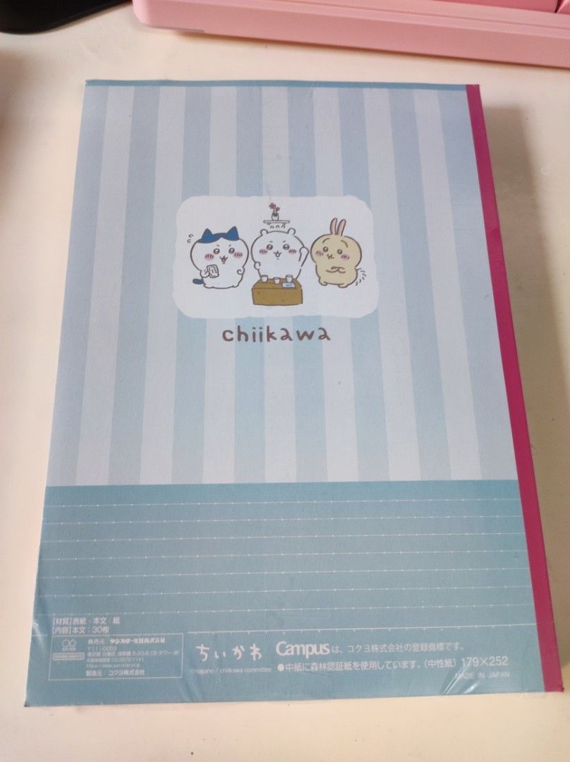 Campus Chiikawa B5 Notebooks Set (Category: Stationery & School Supplies) located in Taguig. Submitted by rukachi (Listing ID 1443805180, Image 2). Description: - Set of 5 Chiikawa Campus Notebooks - B5 Size - Features super cute Chiikawa character designs ✨ Promo: Get ₱50 off for every 2 sets purchased! Buy 2 sets = ₱50 off Buy 4 sets = ₱100 off Buy 6 sets = ₱150 off.