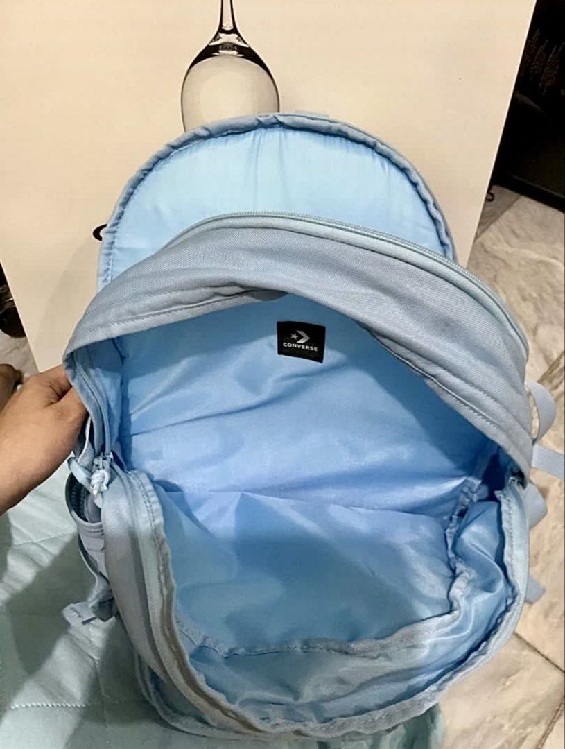Converse Straight Edge Backpack (Baby blue) (Category: Backpacks) located in Manila. Submitted by thelyndyllsrn (Listing ID 1443714737, Image 3). Description: - Used 2x only -Minor issue: removable marks - Adjustable straps for a comfortable fit - Ideal for school or everyday adventures .