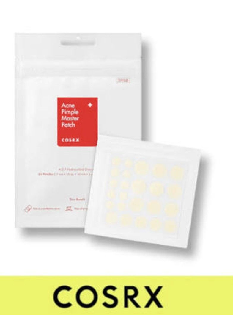 COSRX Acne Pimple Master Patch (Category: Face Care) located in Marikina City. Submitted by twinkletosh14 (Listing ID 1443855473, Image 1). Description: - COSRX Acne Pimple Master Patch - Helps heal pimples and prevent infection - Hydrocolloid patches absorb pus and oil - Easy to use: just peel and stick - Perfect for overnight use or under makeup.