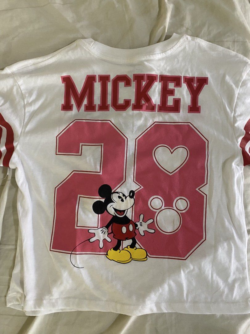 Disney USA - White Mickey Jersey Top (Category: Shirts) located in Quezon City. Submitted by lightsnowie (Listing ID 1443791956, Image 3). Description: - super cute - never worn, no flaws - best fits XS-M.