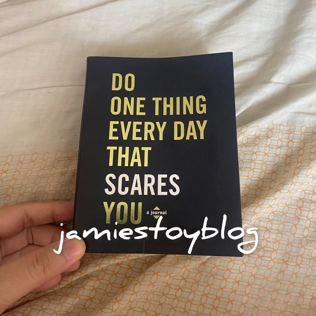 Do One Thing Every Day That Scares You Journal (Category: Storybooks) located in Quezon City. Submitted by ohitsninja (Listing ID 1443837114, Image 1). Description: - A journal designed to help you be brave. - Encourages daily small acts of courage. - Provides space to record your personal examples of bravery. - Features cover art by Danielle Deschenes. - Published by Potter Style (Robie Book). Pay by Gcash Delivery shouldered by buyer I DO NOT U