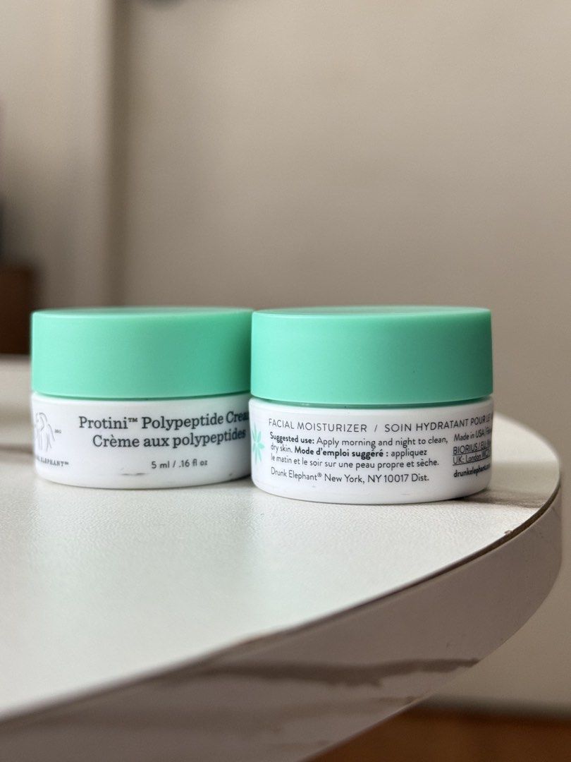 Drunk elephant protini cream (sold as set) (Category: Face Care) located in Quezon City. Submitted by quirksandcurls (Listing ID 1443722242, Image 2). Description: Exp 2027.