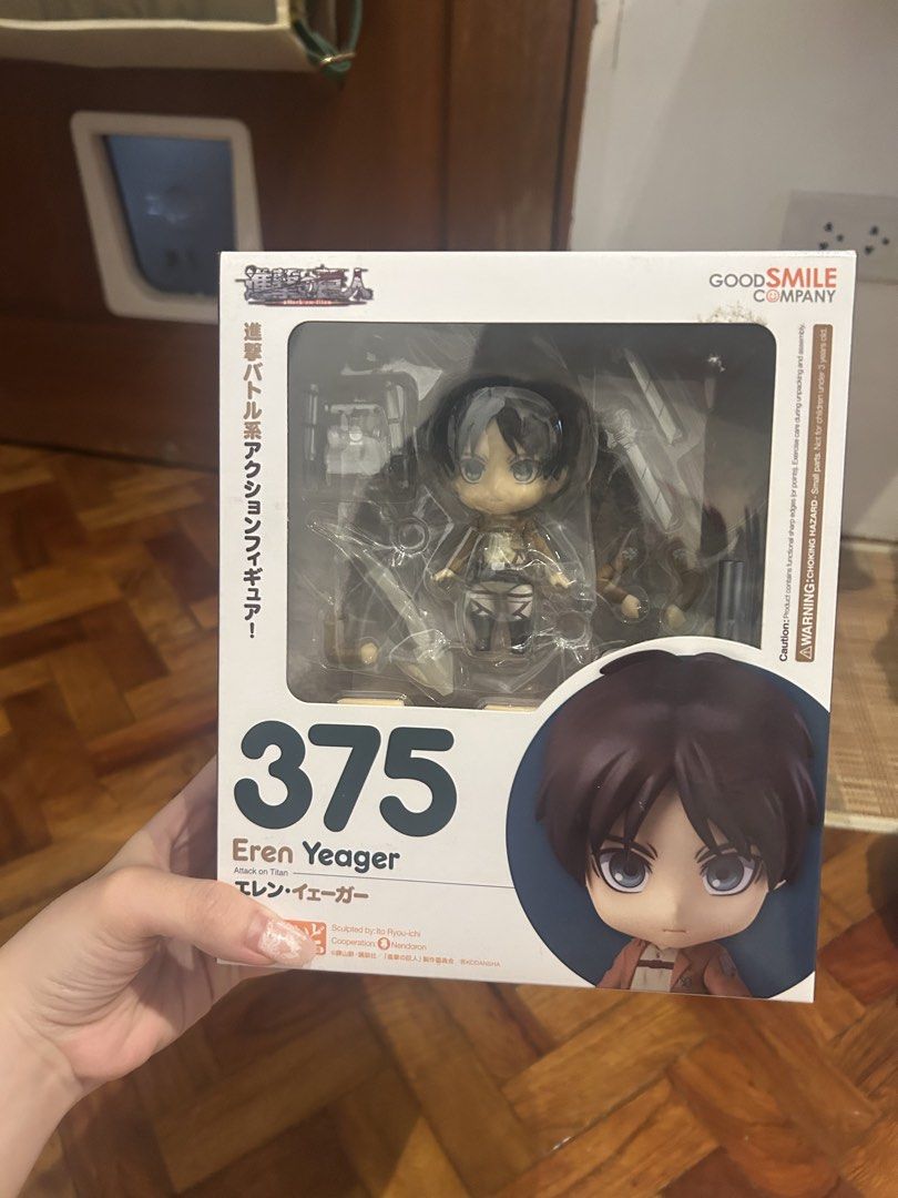 Eren Yeager (Attack on Titan) Nendroid 375 (Category: Figurines & Statues) located in Taguig. Submitted by alessandav81839 (Listing ID 1443791602, Image 2). Description: Attack on Titan Eren Yeager Nendroid #375 🏆Brand New 📸 DM for more pictures/ questions 🔄 Willing to Trade for Megumi Fushiguro Nendroid 🚐 SF handled by buyer .