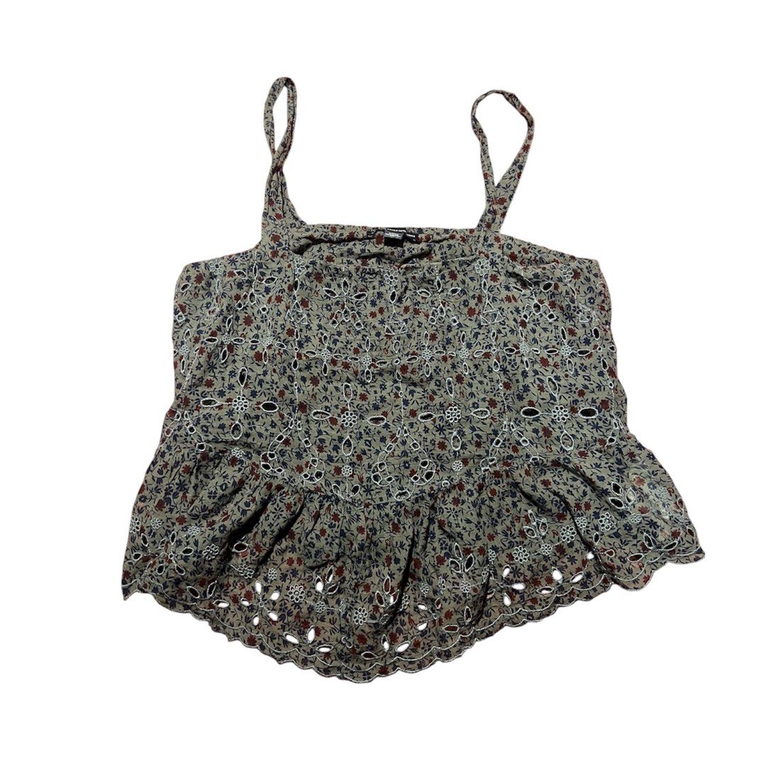 Floral Eyelet Crop Top with Ruffle Hem (Category: Others Tops) located in Santa Cruz. Submitted by k.ryanneee8 (Listing ID 1443741672, Image 1). Description: - Adorable floral print crop top - Features delicate eyelet details all over - Flirty ruffled hem - Adjustable spaghetti straps for a perfect fit - Ideal for summer outfits - Versatile: pairs easily with shorts or skirts - Looks great with sandals.