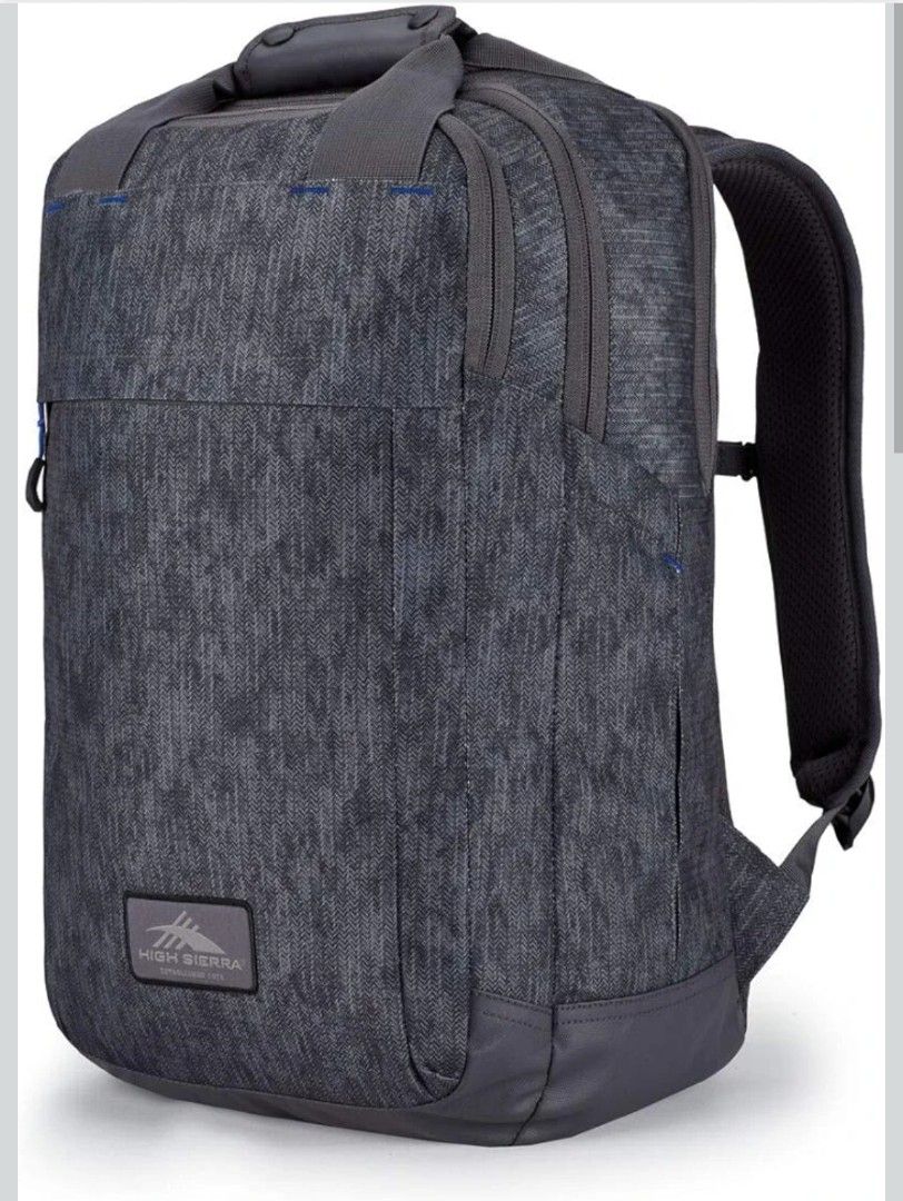 High Sierra Backpack - Dark Grey Heather with tag (Category: Backpacks) located in Caloocan City. Submitted by _preloved_bb (Listing ID 1443765132, Image 1). Description: - Dark grey heather backpack from High Sierra - Padded compartment specifically for your laptop - Multiple pockets for easy organization (front zip, side pockets) - Comfortable padded shoulder straps - Ideal for school, work, or travel.