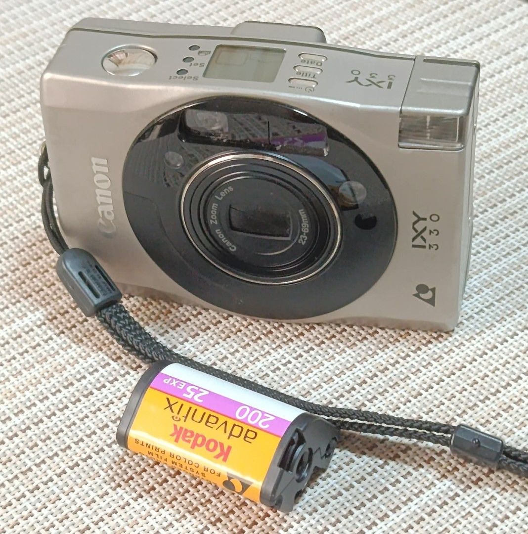 High-end APS Camera with Free Film (Category: Cameras) located in Las Pinas. Submitted by 84vintage (Listing ID 1443719739, Image 1). Description: The Canon IXY 330 is a high end camera that can shoot and rewind midroll so you can shoot diff films at will. Comes with a partially spent aps film which indicate there are 22 shots left. Sold as is where is Actual photos posted. Please examine them carefully as they are part of the description. --📌 M