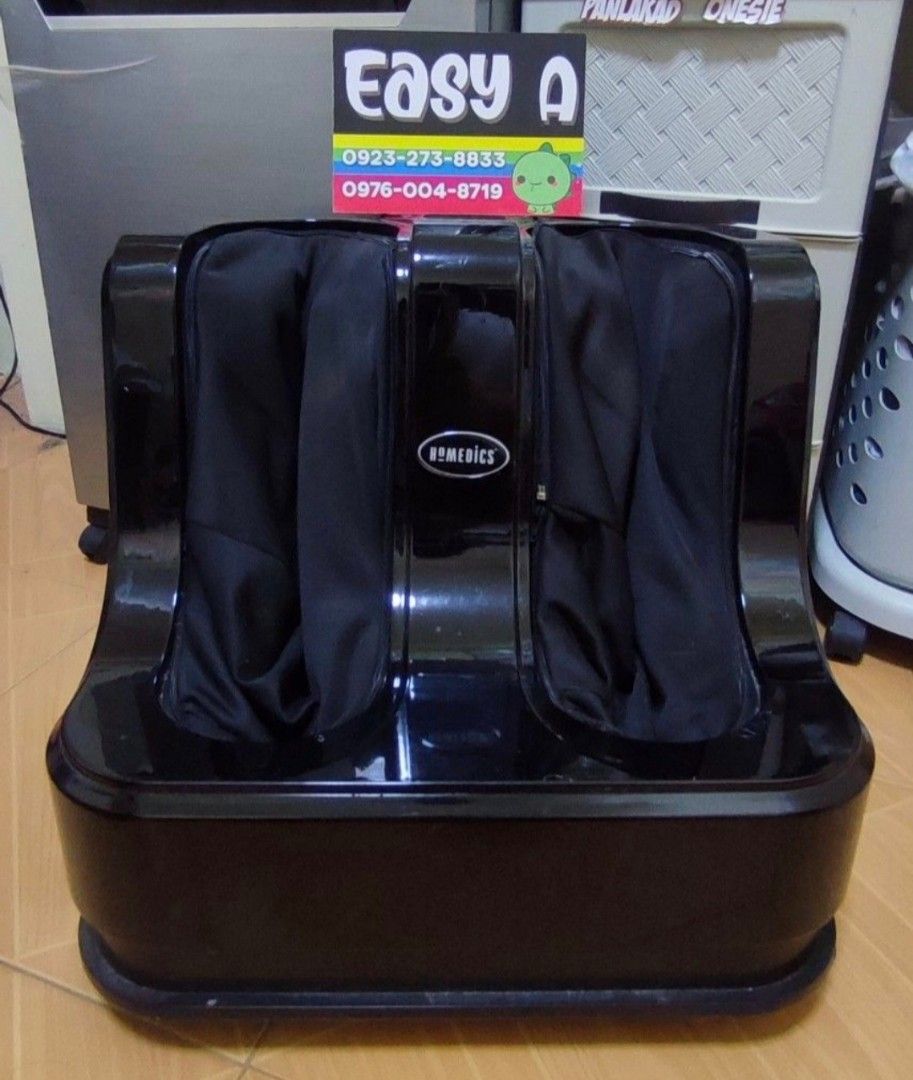 Homedics Foot Massager (Category: Massage Devices) located in Manila. Submitted by easy_a (Listing ID 1443786952, Image 1). Description: - Black Homedics foot massager - Features comfortable fabric inserts - Perfect for relaxing after a long day - In excellent working condition - Selling as it's no longer in use - Feel free to ask any questions!.