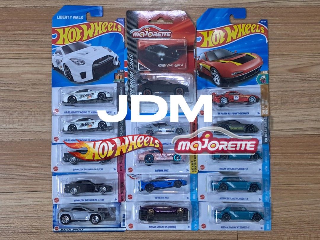 Hot Wheels: JDM (Category: Vehicle & Diecast Models) located in Quezon City. Submitted by affcollection (Listing ID 1443807361, Image 1). Description: 👇 Click "Read More" to view PRICE LIST below 👇 (starting from P120) All factory sealed, but may have soft corners and/or blister issues See pictures for condition MOP: Gcash / Maya MOD: Lalamove / Grab / J&T / LBC 📍Culiat, Quezon City 🚥🚥 LB-Silhouette Works GT Nissan 35GT-RR Ver.2 (cracked bli