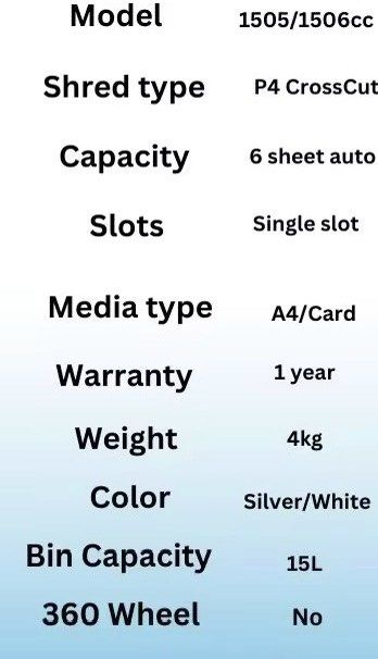 HP Paper Shredder483819161210081282