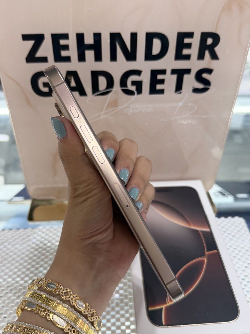 iPhone 16 PRO MAX 1TB OPENLINE (NTC APPROVED) (Category: iPhone 16 Series) located in San Juan City. Submitted by desireebayal96 (Listing ID 1443895430, Image 3). Description: iPhone 16 PRO MAX (DESERT TITANIUM) * NTC APPROVED * 1TB * OPENLINE (ANY SIM) * 95% BATTERY HEALTH (ORIGINAL) * 97% SMOOTH * NO ISSUE * NO HISTORY OF REPAIR * NOT REFURBISHED * WORKING FACE ID & TRUETONE * WITH CORD TYPE-C * WITH BOX SAME SERIAL OPEN FOR COD SAME DAY DELIVE