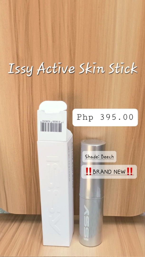 Issy Active Skin Stick |Beech| (Category: Makeup) located in Manila. Submitted by _gie_ (Listing ID 1443890293, Image 1). Description: ‼️BRAND NEW‼️ ‼️WITH ORIGINAL BOX‼️ ‼️ SEALED ‼️ ‼️Php 365.00 only‼️ SRP: Php 599.