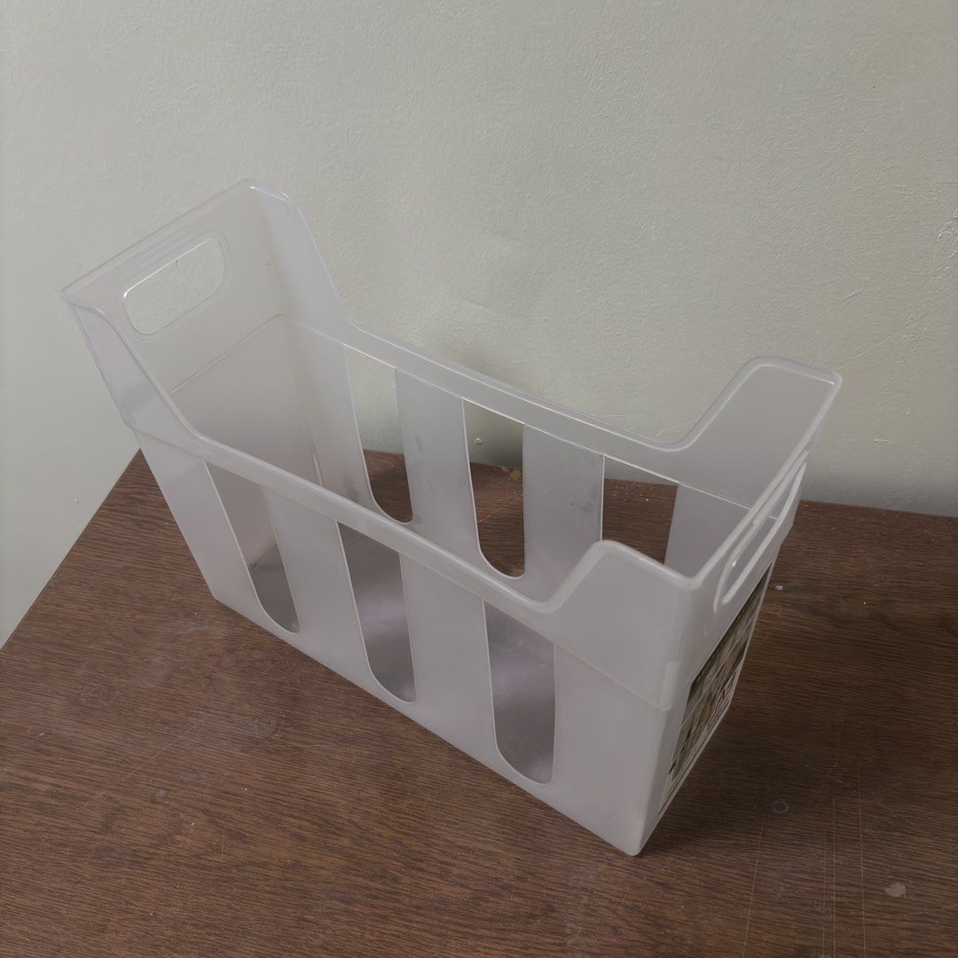 Izumi A4 Multipurpose File Organizer Storage Basket (Category: Storage Boxes & Baskets) located in Cebu City. Submitted by vaststar_307340 (Listing ID 1443835115, Image 1). Description: - A4 size clear plastic storage basket - Features handles for easy carrying - Versatile for organizing files, magazines, kitchen items, and more - Suitable for use in offices, kitchens, or bathrooms - Helps keep your space tidy and organized.