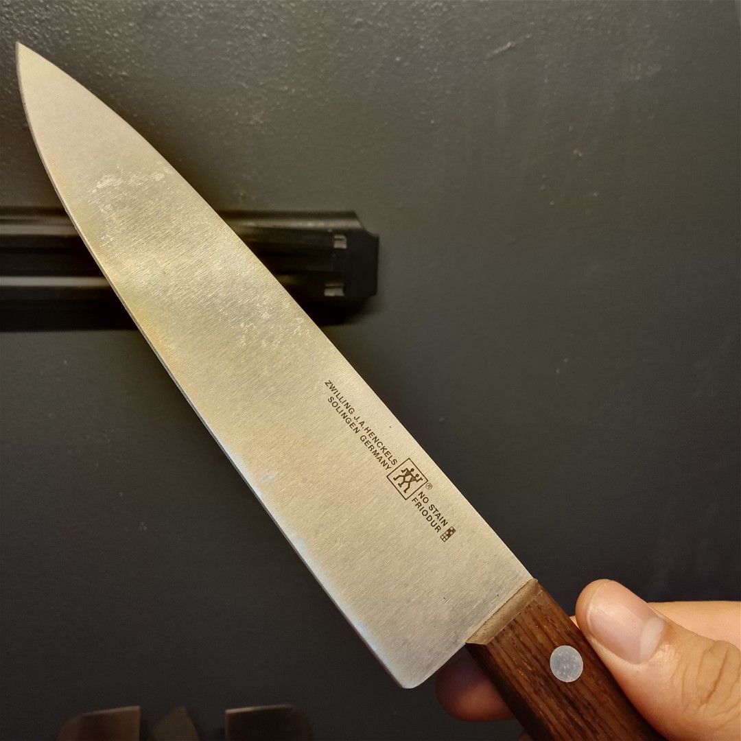 J.A Henckels Gyuto (Category: Knives & Chopping Boards) located in Cebu City. Submitted by rk_kutsilyo (Listing ID 1443849804, Image 3). Description: ‼️SALE‼️ J.A HENCKELS GYUTO 🔪 180MM BLADE LENGTH 🇯🇵 JAPAN SURPLUS ⚠️ "AS IS WHERE IS" Conditions visible in Photos ✅ READY TO USE, Cleaned and Sharpened 📍Talamban, Cebu 🛵 Delivery thru MAXIM 1000 only‼️ + df.