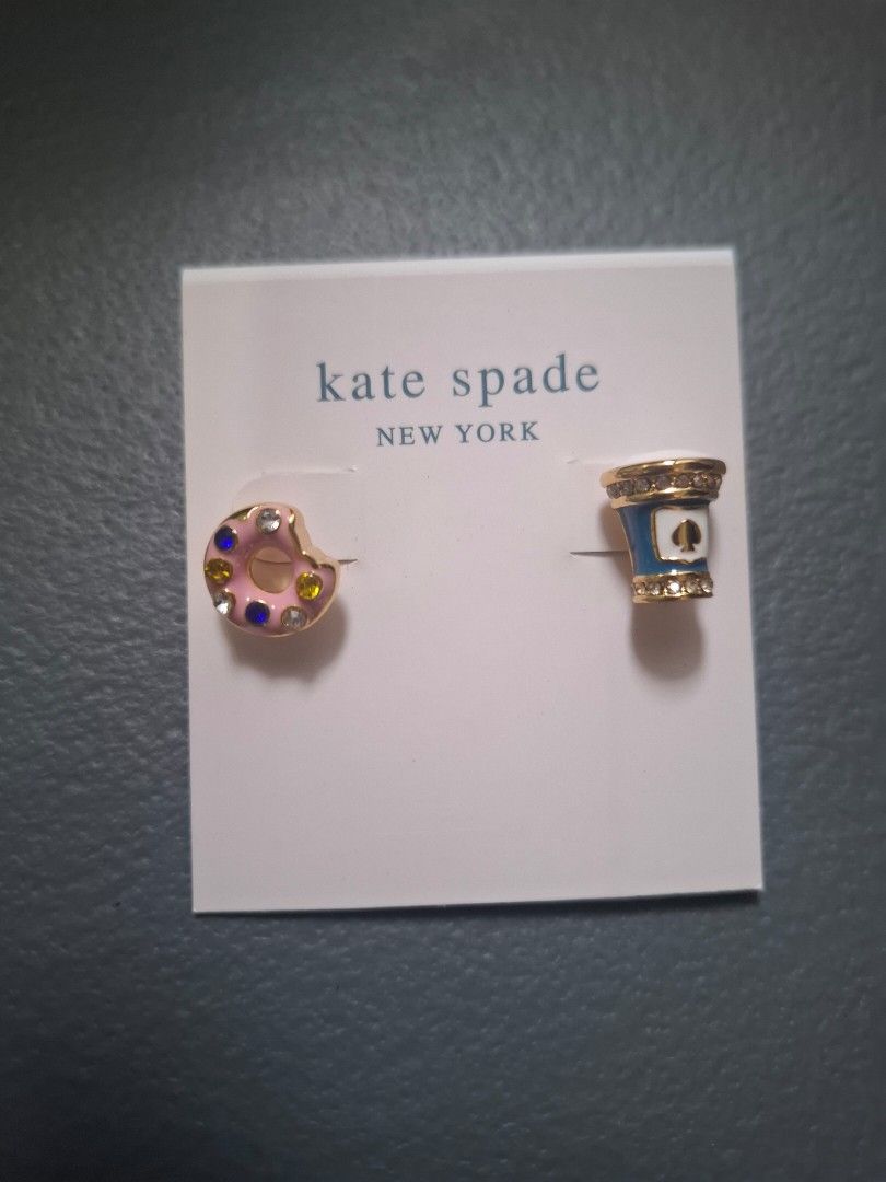 Kate Spade coffee and donut earrings (Category: Earrings) located in Manila. Submitted by ethans_bucket (Listing ID 1443764576, Image 1). Description: sf applies.