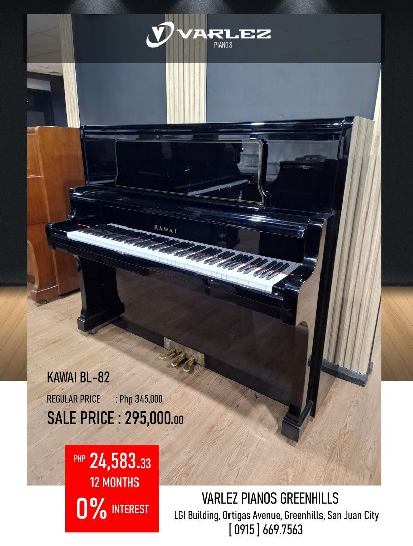 Kawai Upright Piano (Category: Musical Instruments) located in San Juan City. Submitted by cosmicwhale.e3e93c (Listing ID 1443739855, Image 3). Description: KAWAI Upright piano for sale. Great for practice or performance. Contact DM me for details and viewing. Located LGI BLDG ORTIGAS AVE. GREENHILLS SAN JUAN CITY at Varlez Pianos Greenhills..