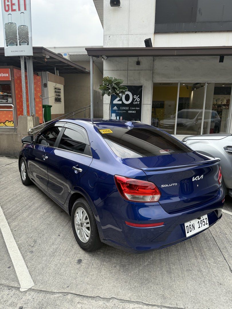 Kia 2023 Soluto EX Auto (Category: Used Cars) located in Manila. Submitted by onemigzz (Listing ID 1443725582, Image 2). Description: 2023 Kia Soluto EX AT Top of the line 10k+ km legit low mileage Ceramic coated With soluto vietnam ducktail Upgraded to body colored shark fin antenna With 4k dashcam installed See to appreciate RFS: working abroad.
