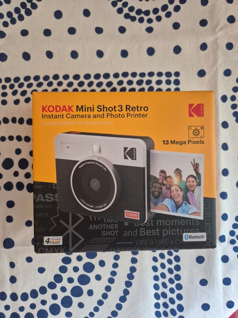 Kodak Mini Shot 3 Retro (Instant Camera & Photo Printer) (Category: Cameras) located in Manila. Submitted by biancahenares (Listing ID 1443778732, Image 1). Description: Kodak Mini Shot 3 Retro: ⭐️ FREE 30-sheet cartridge! ⭐️ - Instant Camera & Photo Printer - BRAND NEW, never opened or used - Prints 3"x3" photos - 13MP camera - Bluetooth connectivity - Print photos directly from your smartphone - Received as employee gift ⬇️ 💰 🚚 ⬇️ Payment & S