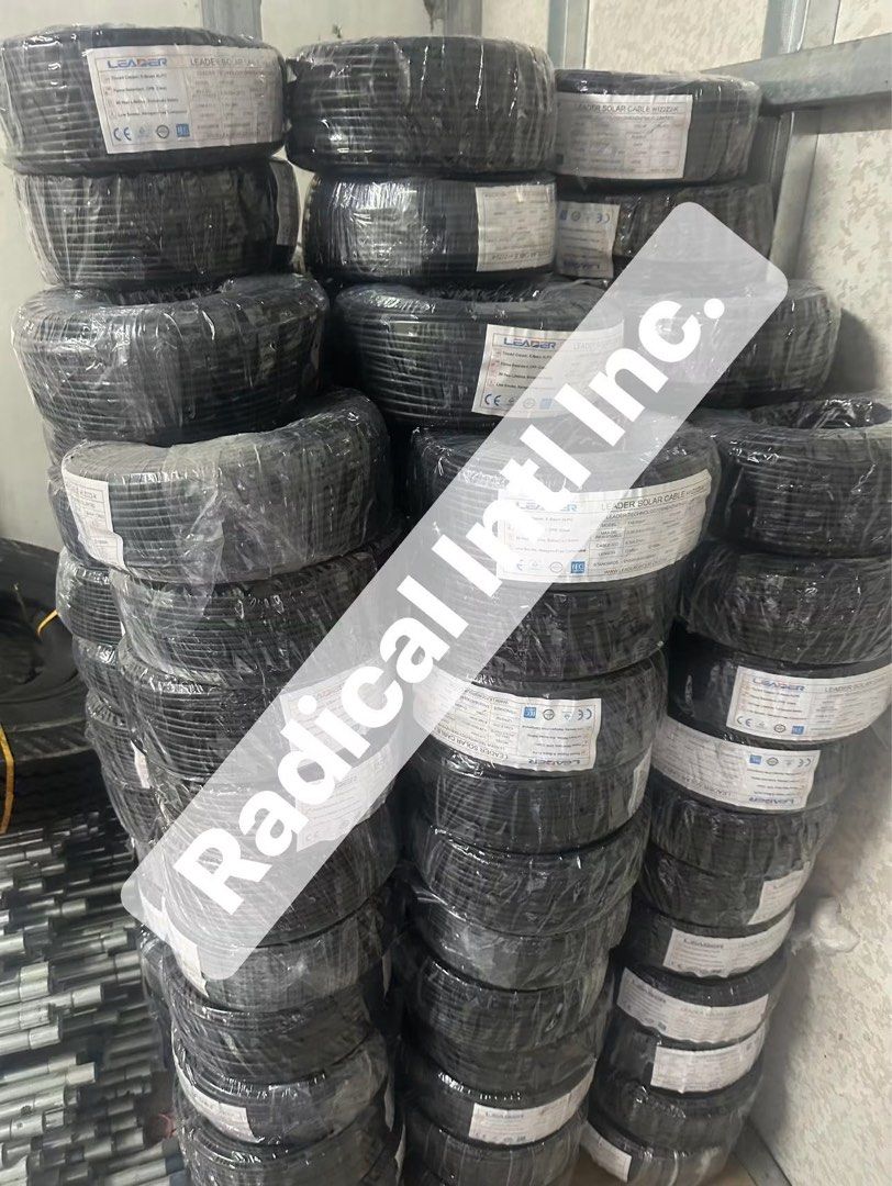 LEADER 6mm Single Core Solar Cable - 100 Meters Per Roll (Category: Electrical, Adaptors & Sockets) located in Manila. Submitted by pabloo4 (Listing ID 1443716539, Image 3). Description: - Brand New LEADER Solar Cable - 6mm Single Core - Tinned Copper - E-Beam XLPO Insulation - Flame Retardant - Available Colors: Red, Black - Sold per 100m Roll - Pickup: Pablo Ocampo St., Manila - Delivery: Grab/Lalamove.