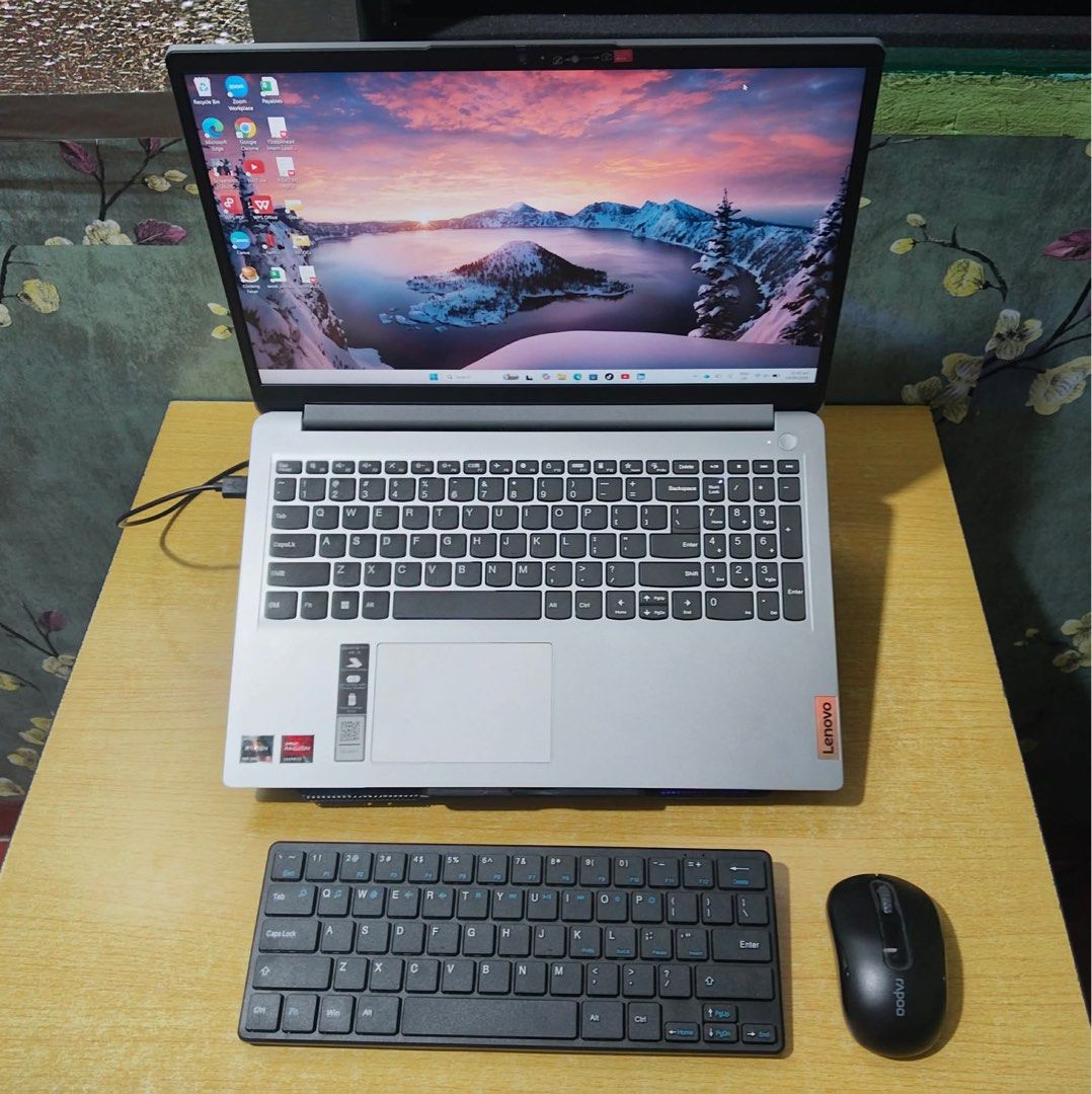 Lenovo IdeaPad 3 Laptop AMD Ryzen 5 7520U (Category: Laptops & Notebooks) located in Muntinlupa City. Submitted by youngstone.48f306 (Listing ID 1443906816, Image 3). Description: - Lenovo IdeaPad 3 Laptop - Processor: AMD Ryzen 5 7520U - RAM: 8GB - Storage: 477GB - Includes: Cooling Pad, Wireless Keyboard, Wireless Mouse - Ideal for everyday use and multitasking.