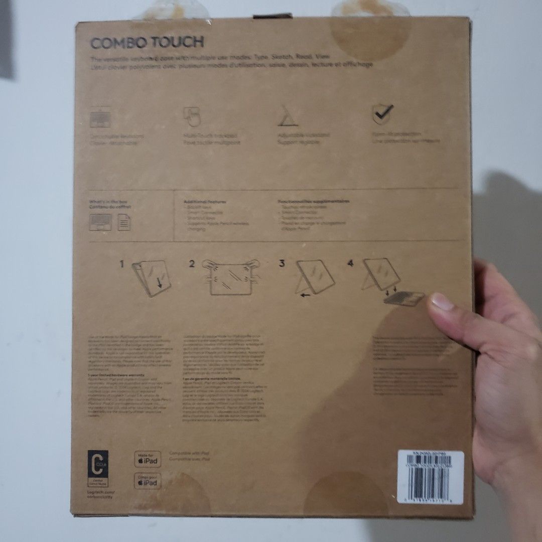 Logitech Combo Touch Keyboard Case for iPad (Category: Cases & Sleeves) located in Pasig City. Submitted by ace.collado (Listing ID 1443857033, Image 2). Description: - Logitech Combo Touch Keyboard Case for iPad Pro 5th/6th Gen - Detachable keyboard and protective case - Multi-angle kickstand for versatile use (typing, viewing, sketching, reading) - Connects seamlessly via Smart Connector - Ideal for enhancing productivity on the go.