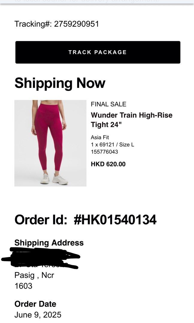 Lululemon Wunder Train - Magenta Smoke Dot 8 (Category: Activewear) located in Pasig City. Submitted by palmd (Listing ID 1443873126, Image 2). Description: Super duper good condition! Purchased from LULU HK - 2025 release Rfs: lost weight huhu love this color pa naman No haggling pls - last price posted.