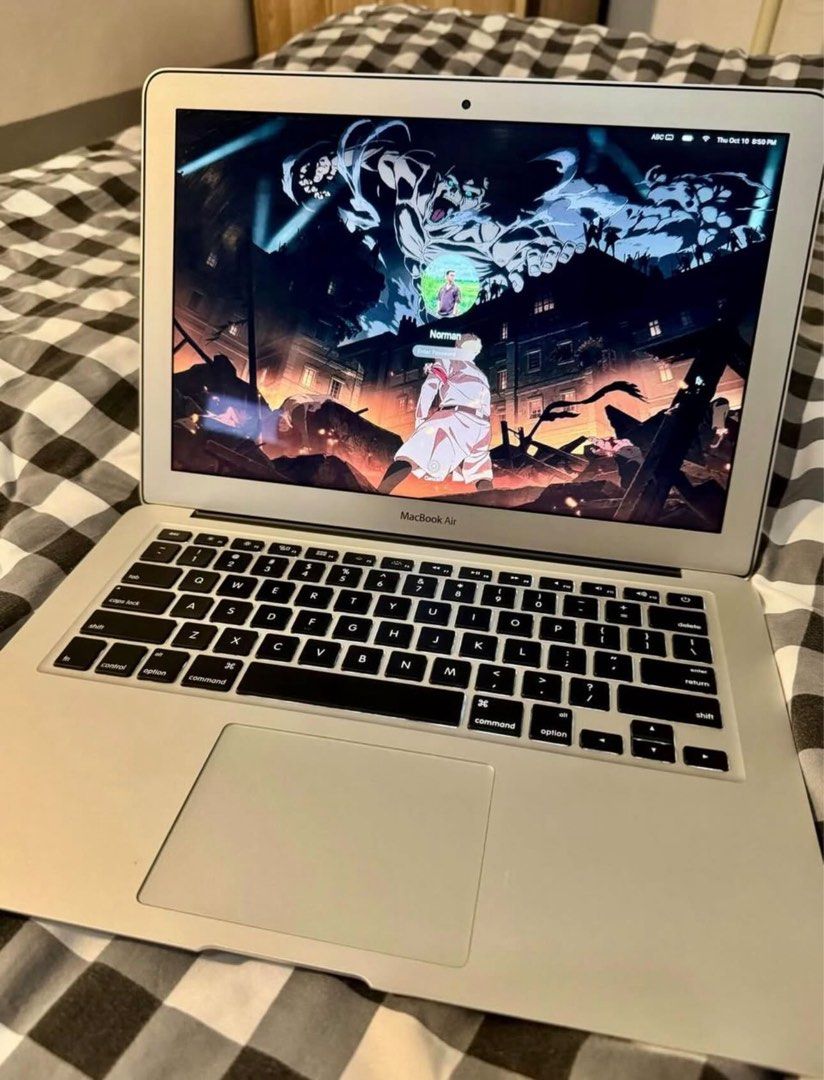 Macbook Air (13 inch) (Category: Laptops & Notebooks) located in Quezon City. Submitted by markbernardo (Listing ID 1443848628, Image 2). Description: MacBook Air (13 inch, 2017) Processor 1.8 GHz Dual-core Intel Core i5 Memory 8 GB 1600 MHz DDR 3 Startuo Disk Macintosh HD Graphics Intel HD Graphics 6000 1536 MB MacOS Monterey, version 12.7.6 With Charger.