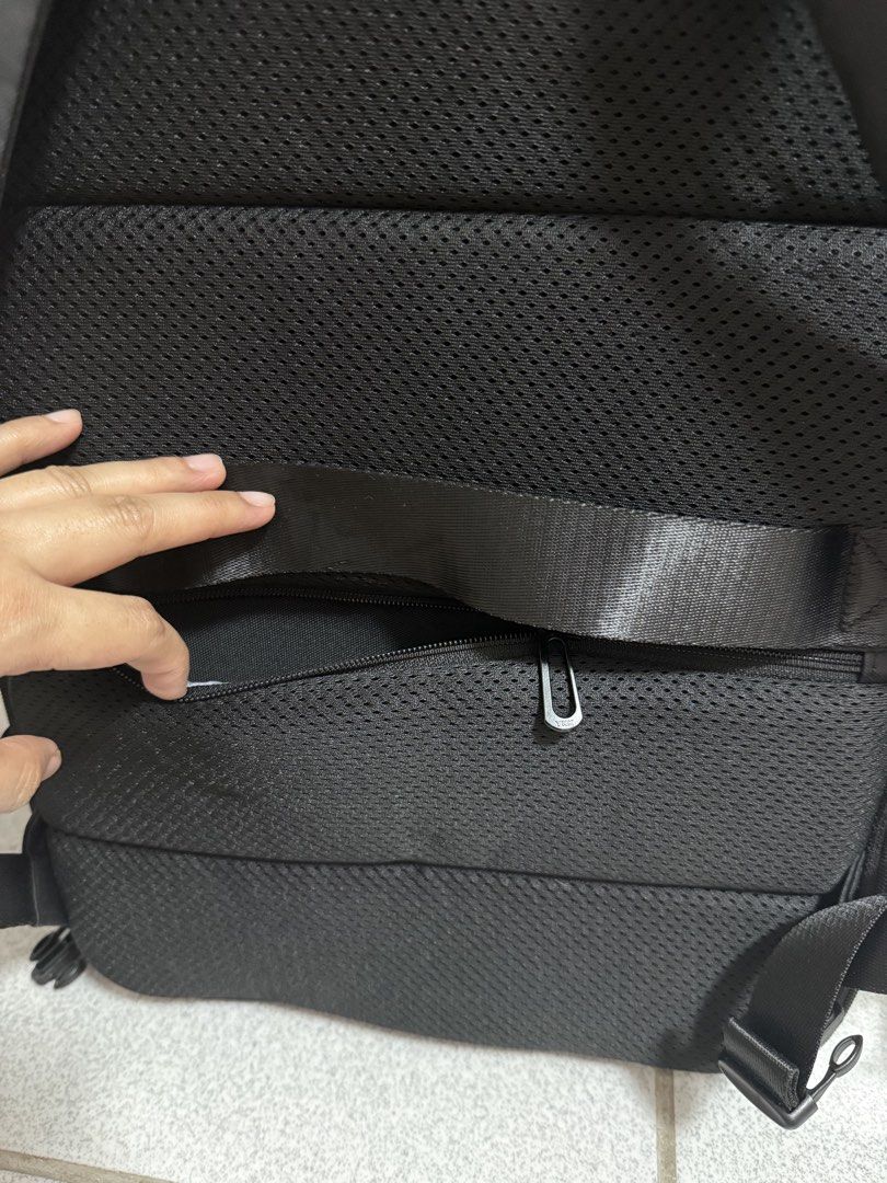 [PRE-LOVED] Mark Ryden Expandable Black Backpack (Category: Backpacks) located in San Jose del Monte. Submitted by hellocutease (Listing ID 1443853486, Image 3). Description: - Condition: Zippers in good working order but a bit hard to zip at times since it wasn't used for a long time - withh USB port - 20L expandable to 36L - Features: Multiple compartments, padded straps for comfort - Capacity: Plenty of space for essentials.