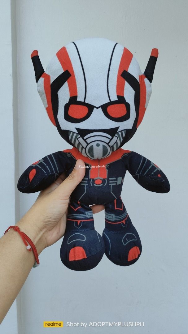Marvel Ant-Man plush toys (Category: Plushies & Soft Toys) located in Taguig. Submitted by adopt.my.plush.ph (Listing ID 1443776879, Image 2). Description: 300.00 each Marvel Ant-Man plush figures: Left Plush: A standing with Whitehouse Leisure Ant-Man plush figure, featuring sleek, printed character detailing. Right Plush: A stylized Marvel Avengers Endgame plush figure manufactured in collaboration with Whitehouse Leisure, showcasing a larger, 