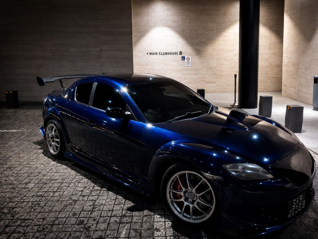 Mazda RX8 1.3 (A) (Category: Used Cars) located in Singapore. Submitted by marcomarco18 (Listing ID 1443735999, Image 1). Description: Mazda RX-8 selling with 10year coe. RE-Amemiya body kit Blitz coilover Knightsport exhaust Autoexe air filter GT wing Brembo 4 pot bbk PF-01 rims Android player Metra kit Trapo car mat Interior and seats restored No messy mods..