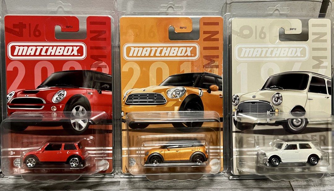 Mbx mini complete set (Category: Vehicle & Diecast Models) located in Manila. Submitted by thegreyhousemarket (Listing ID 1443889312, Image 3). Description: - Complete set of 6 Matchbox Mini die-cast cars. - Each car is sealed in its original blister pack. - Includes: Yellow Mini, Blue Mini Van, Blue Mini Cooper, Red Mini Cooper, Orange Mini Countryman, White Mini. - Perfect for collectors and Mini enthusiasts. - All items are in excellent, unope